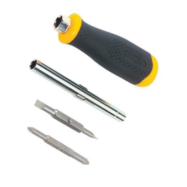 001PC CONTROL GRIP 6 WAY SCREWDRIVER - Multi-Bit Screwdriver